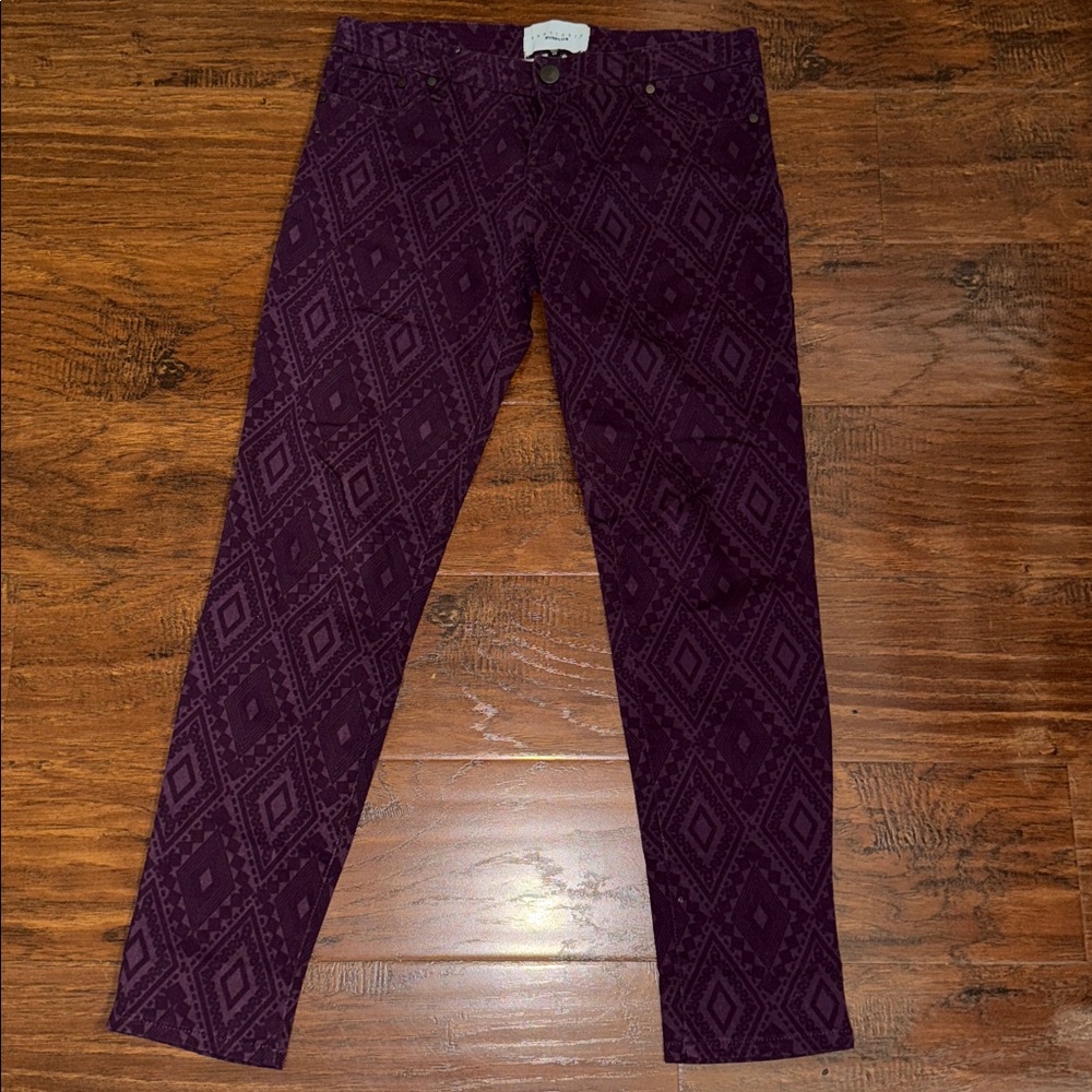 Sanctuary Deep Purple Patterned Pants - image 1